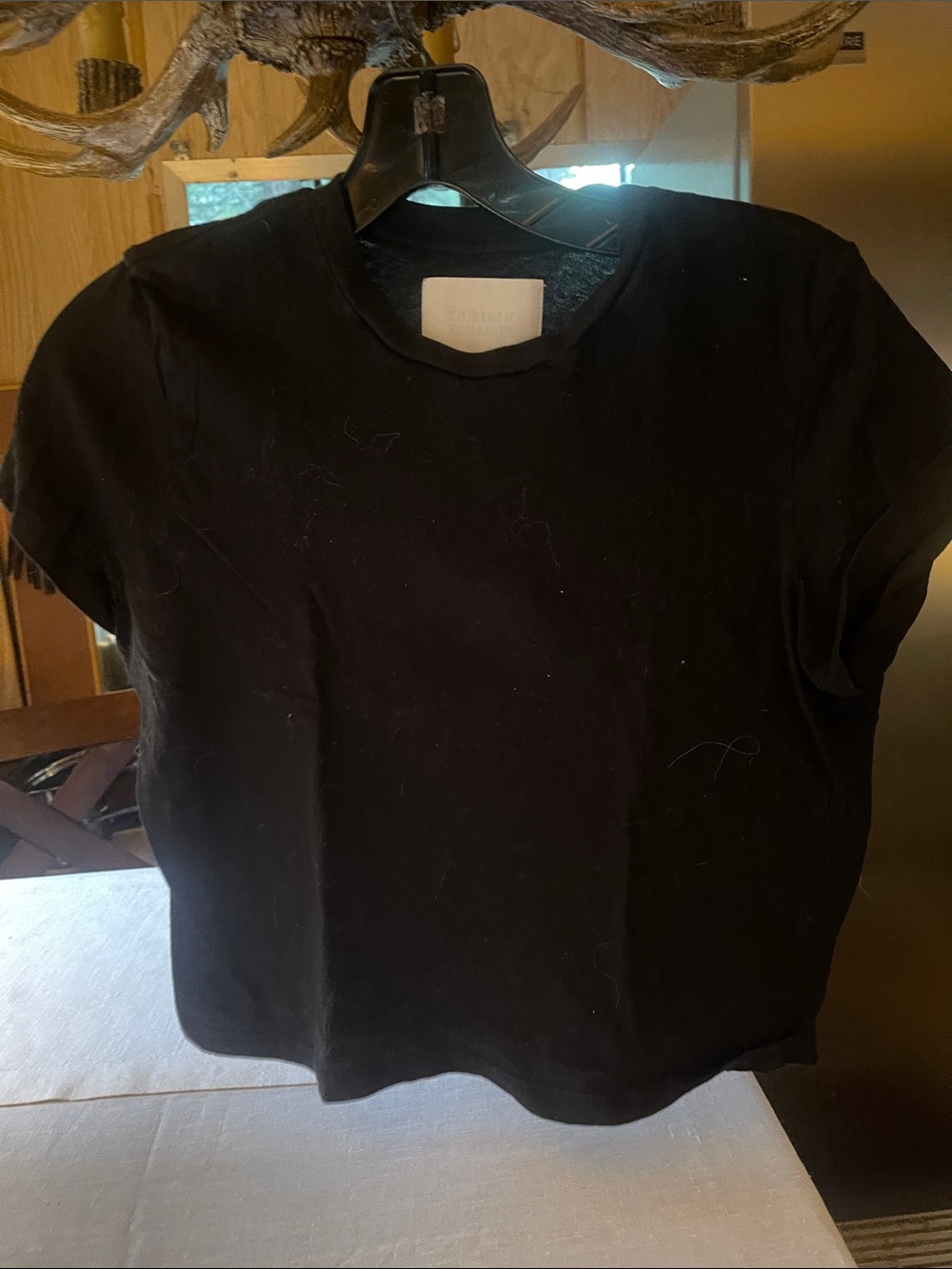 Citizens of Humanity crop black NEW short sleeve tee
